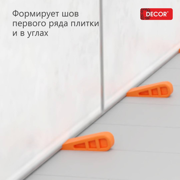 Клин усиленный для плитки 33х7мм 50шт/уп DECOR  338-3377; 11614231